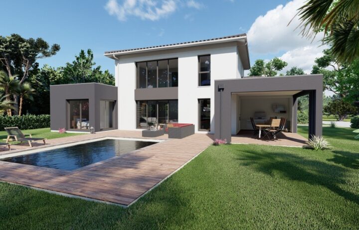 votre maison de 160m2 sur un terrain de 500m2 sur la commune de Le Taillan-Médoc au prix de 649000€ avec Alpha Constructions